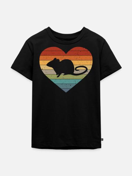 Ratte Ratten - Kinder Premium Bio T-Shirt - Schwarz
