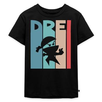 Ninja 3 Jahre Geburtstag Kinder - Kinder Premium Bio T-Shirt - Schwarz - Vorne - Mikhail (115cm)