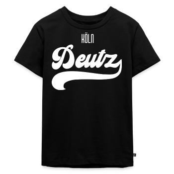 Köln Deutz - Kinder Premium Bio T-Shirt - Schwarz - Vorne - Mikhail (115cm)