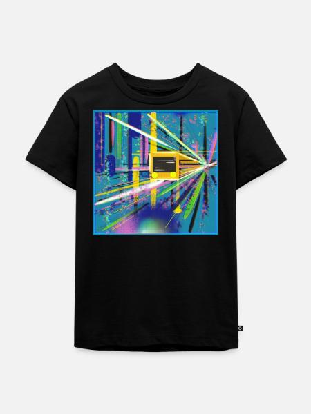 Abstrakte U-Bahn Berlin Graffiti Design - Kinder Premium Bio T-Shirt - Schwarz