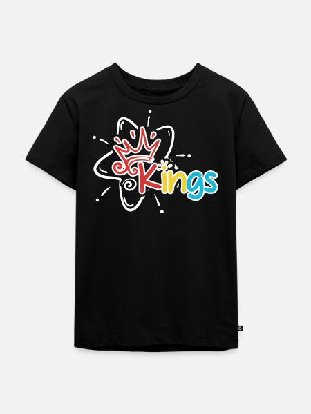 Kings Crown Atom Tee - Kids Premium Organic T-Shirt - black