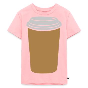 Getränk Kaffee to go - Kinder Premium Bio T-Shirt - Rosa - Vorne - AI Model Kid Female (0cm)