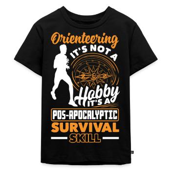 Orienteer Runner Running Orienteering Funny Quote - Kids Premium Organic T-Shirt - black - Front - Mikhail (115cm)
