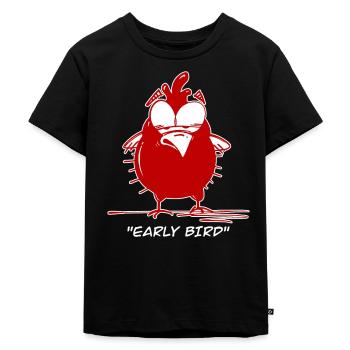 Rouge lève-tôt - T-shirt Premium bio Enfant - noir - Devant - Mikhail (115cm)