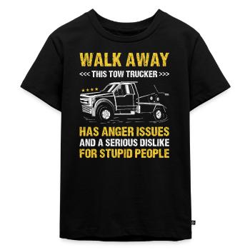 Éloignez-vous De l’aversion sérieuse pour les gens stupides - T-shirt Premium bio Enfant - noir - Devant - Mikhail (115cm)