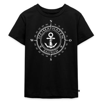 Heimathafen Baltrum - Kinder Premium Bio T-Shirt - Schwarz - Vorne - Mikhail (115cm)