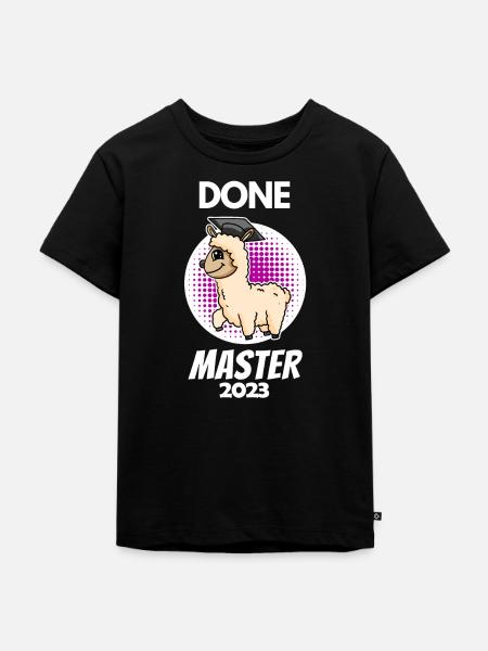 Master 2023 - Master abgeschlossen - Kinder Premium Bio T-Shirt - Schwarz