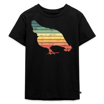 Huhn Hühner - Kinder Premium Bio T-Shirt - Schwarz - Vorne - Mikhail (115cm)