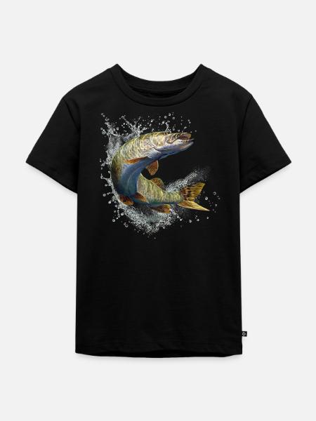 Hecht - Kinder Premium Bio T-Shirt - Schwarz