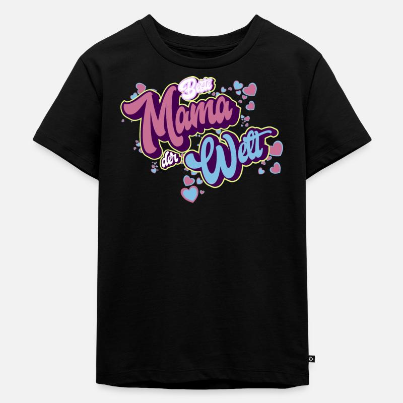 Beste Mama Der Welt - Kinder Premium Bio T-Shirt - Schwarz