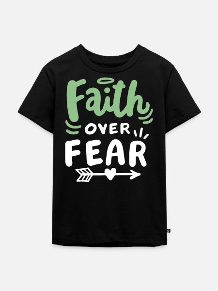 Christlicher Glaube Bibel Zitat - Kinder Premium Bio T-Shirt - Schwarz