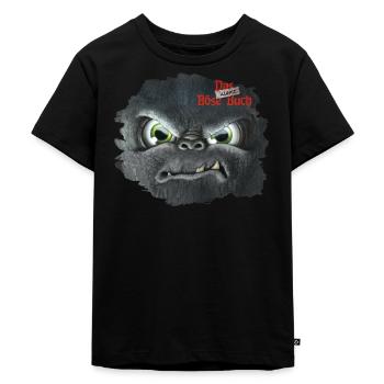 Das Kleine Böse Buch Böses Gesicht Und Logo - Kinder Premium Bio T-Shirt - Schwarz - Vorne - Mikhail (115cm)