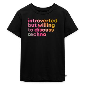 Techno - Kinder Premium Bio T-Shirt - Schwarz - Vorne - Mikhail (115cm)