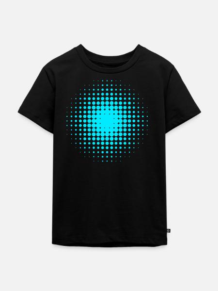 Abstrakte blaugraue Punktmuster - Kinder Premium Bio T-Shirt - Schwarz