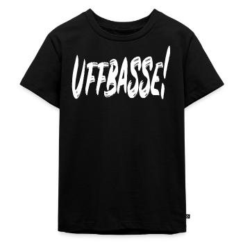 Uffbasse! - Kinder Premium Bio T-Shirt - Schwarz - Vorne - Mikhail (115cm)