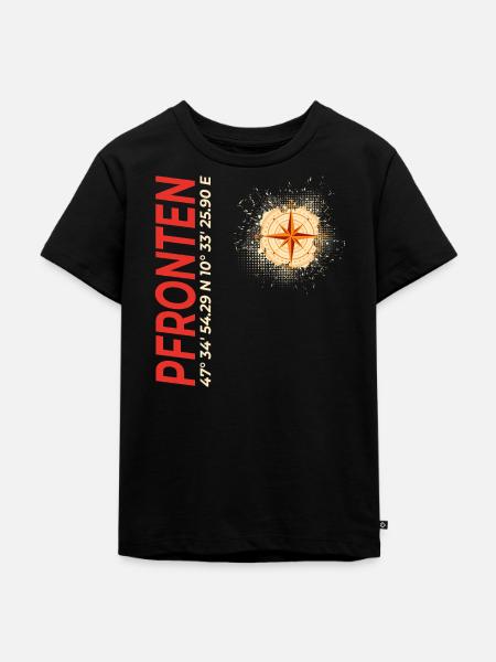 Pfronten - Kinder Premium Bio T-Shirt - Schwarz