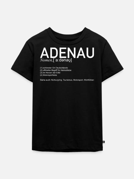 Adenau [Bedeutung] (weiß) - Kinder Premium Bio T-Shirt - Schwarz
