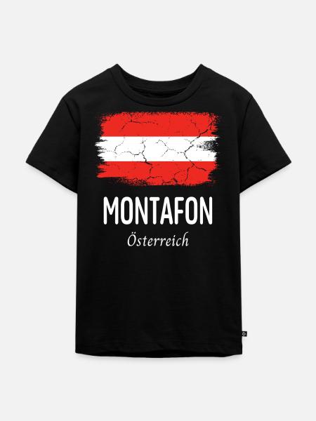 Montafon - Kinder Premium Bio T-Shirt - Schwarz