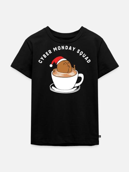 Cyber Monday Kaufrausch - Kinder Premium Bio T-Shirt - Schwarz