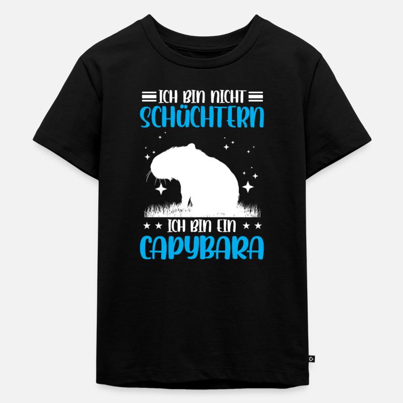 Capybara pas timide capybara - T-shirt Premium bio Enfant - noir