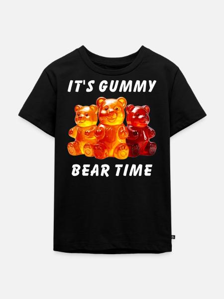 IT'S GUMMY BEAR TIME - Kinder Premium Bio T-Shirt - Schwarz