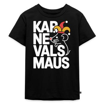 Karnevalsmaus Karneval Köln Kölner Karnevals Maus - Kinder Premium Bio T-Shirt - Schwarz - Vorne - Mikhail (115cm)