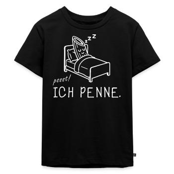 Ich Penne lustiges Nudeln Wortspiel - Kinder Premium Bio T-Shirt - Schwarz - Vorne - Mikhail (115cm)