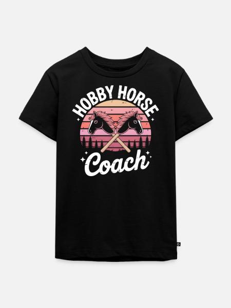 Hobby Horsing - Kinder Premium Bio T-Shirt - Schwarz