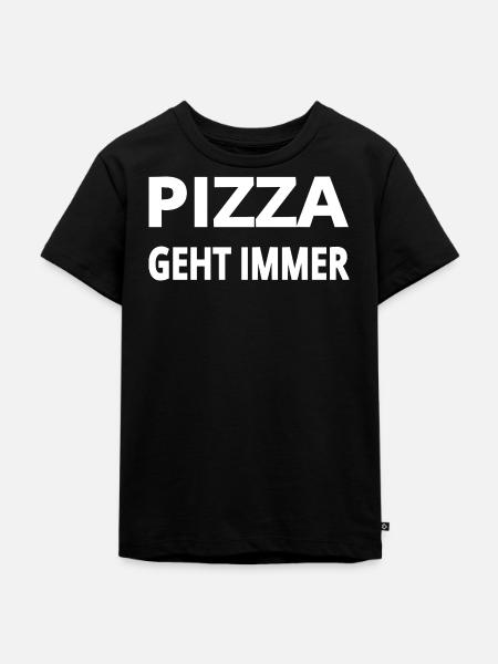 Pizza - Kinder Premium Bio T-Shirt - Schwarz