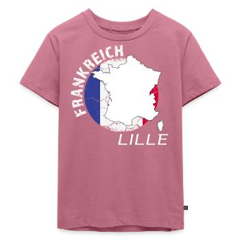 Lille - Kinder Premium Bio T-Shirt - Mauve - Vorne - Hailey (125cm)
