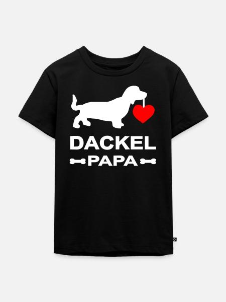 Dackel - Kinder Premium Bio T-Shirt - Schwarz