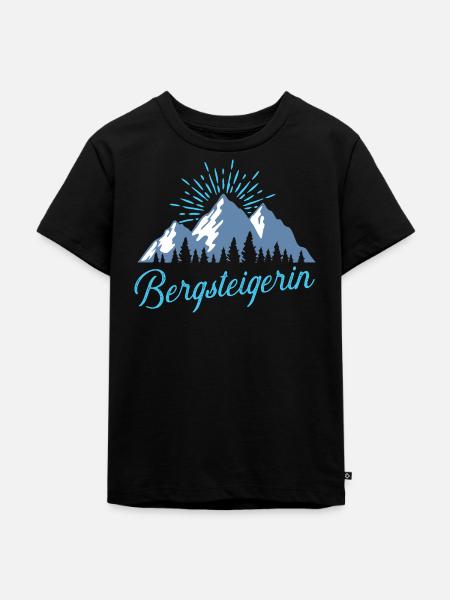 Bergsteigerin - Kinder Premium Bio T-Shirt - Schwarz