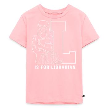 Leseratte Bibliothek Lesen - Kinder Premium Bio T-Shirt - Rosa - Vorne - AI Model Kid Female (0cm)