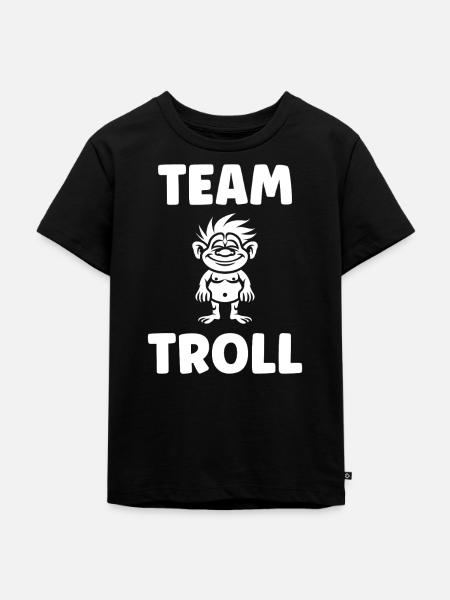 Troll - Kinder Premium Bio T-Shirt - Schwarz