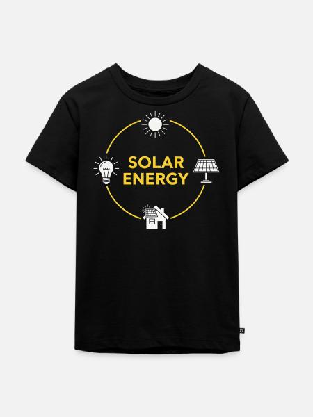 Solarenergie Kreislogo - Kinder Premium Bio T-Shirt - Schwarz