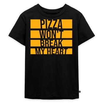 La pizza ne me brisera pas le cœur La nourriture aime l’humour - T-shirt Premium bio Enfant - noir - Devant - Mikhail (115cm)