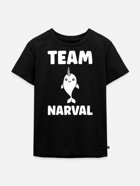 Narwal - Kinder Premium Bio T-Shirt - Schwarz
