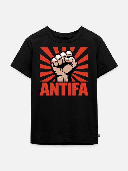 Antifa - Antifascist Merch - Kinder Premium Bio T-Shirt - Schwarz