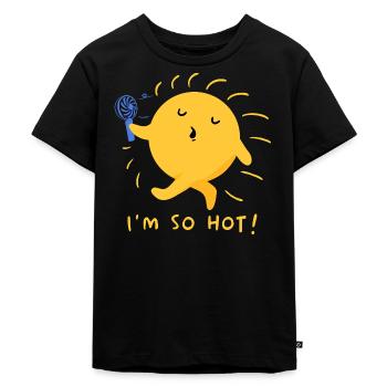 Cute Sun Cartoon Costume Sunshine Summer Teen Girl - Kids Premium Organic T-Shirt - black - Front - Mikhail (115cm)
