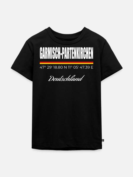 Garmisch-Partenkirchen - Kinder Premium Bio T-Shirt - Schwarz