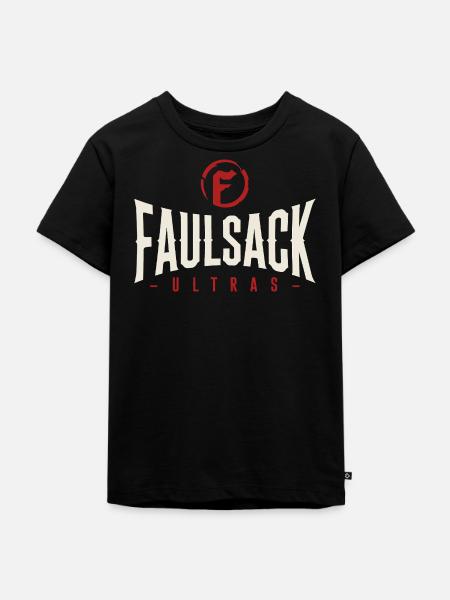 Faulsack ultras (white) - Kinder Premium Bio T-Shirt - Schwarz