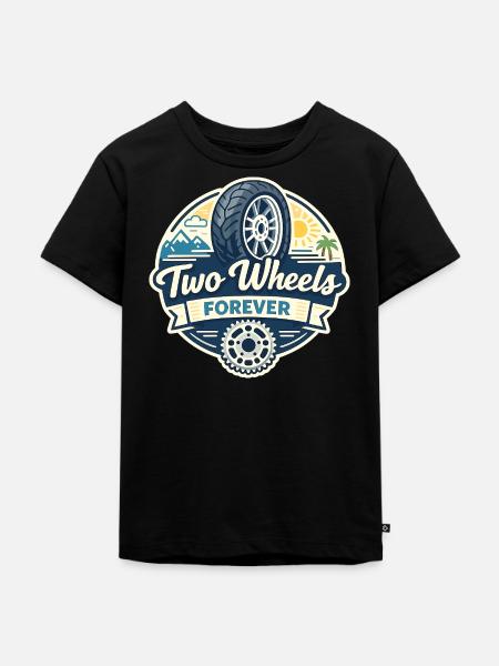 Zwei Räder Forever - Kinder Premium Bio T-Shirt - Schwarz