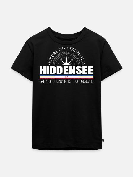 Hiddensee - Kinder Premium Bio T-Shirt - Schwarz
