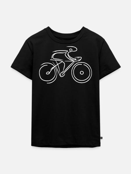Rennrad Skizze - Kinder Premium Bio T-Shirt - Schwarz