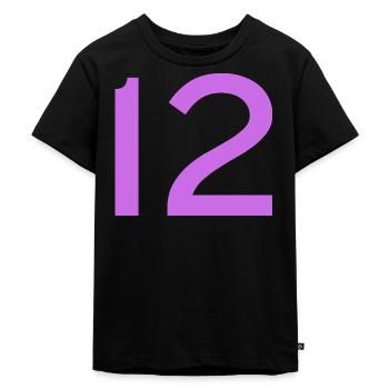 12 - Kinder Premium Bio T-Shirt - Schwarz - Vorne - Mikhail (115cm)