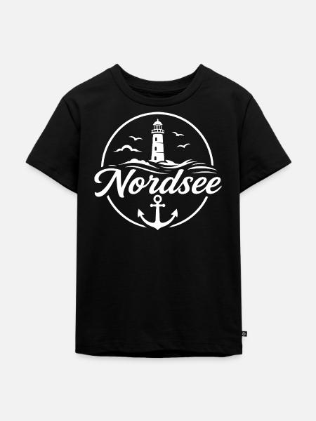 Nordsee - Kinder Premium Bio T-Shirt - Schwarz