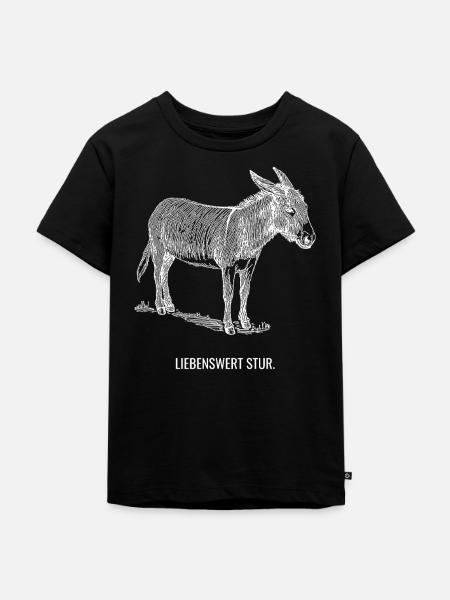 Liebenswert stur. - Kinder Premium Bio T-Shirt - Schwarz