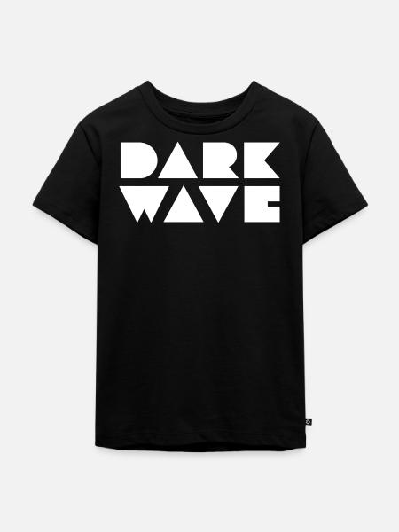 Dark Wave Geometric Logo - Kinder Premium Bio T-Shirt - Schwarz
