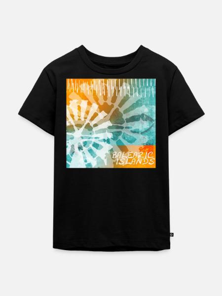 Balearische Inseln Tie-Dye - Kinder Premium Bio T-Shirt - Schwarz