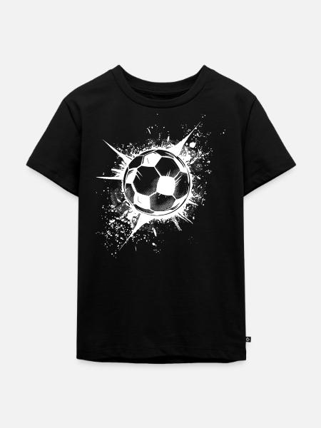 Fußball Splash - Kinder Premium Bio T-Shirt - Schwarz